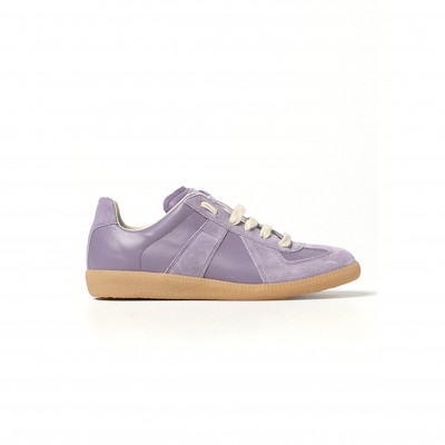 MAISON MARGIELA REPLICA LEATHER AND SUEDE SNEAKERS S58WS0109P1895